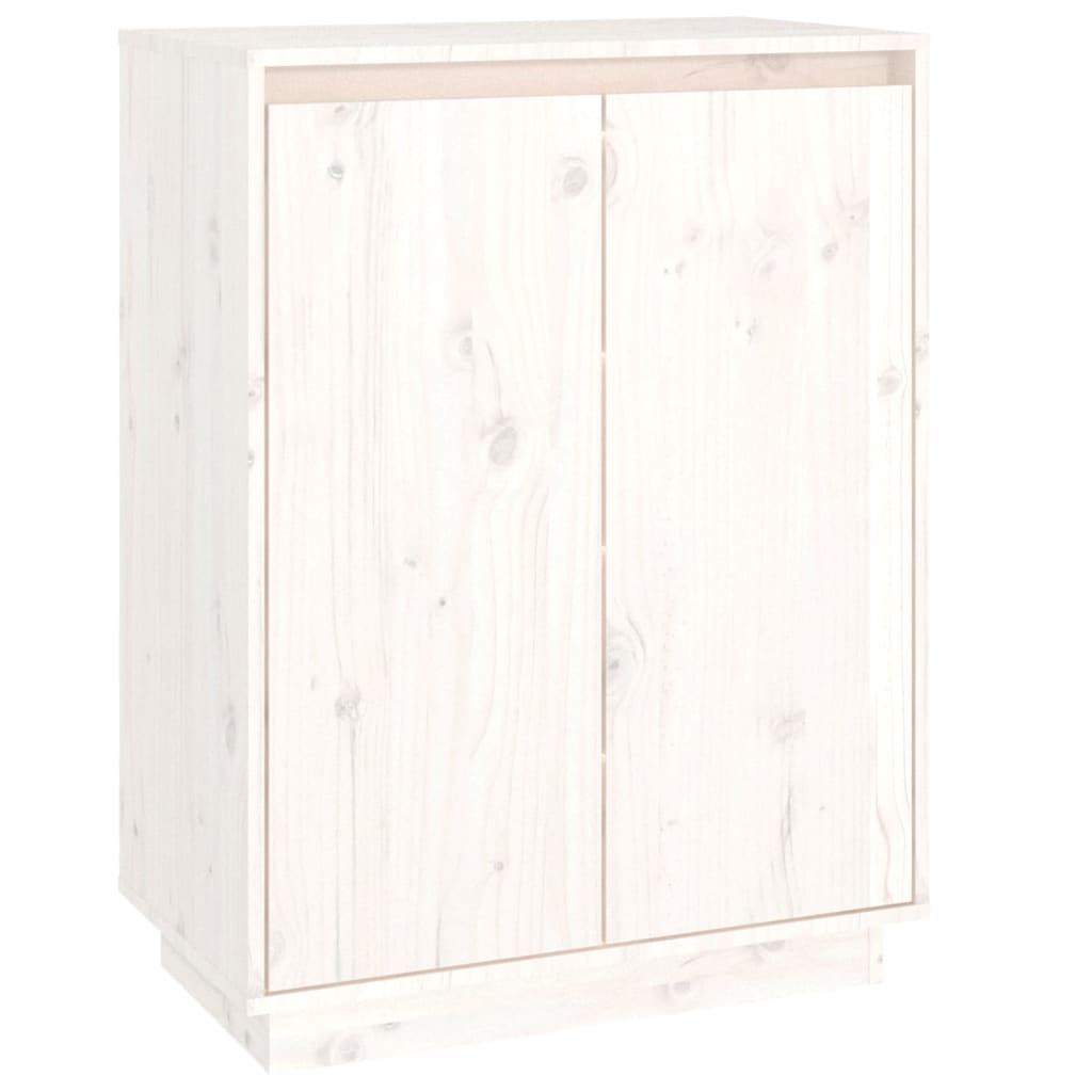 Vidaxl Schuhschrank 60x35x80 cm Festkiefer weiß