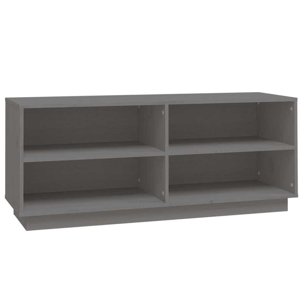 Vidaxl -Schuhschrank 110x34x45 cm Festkieferngrau