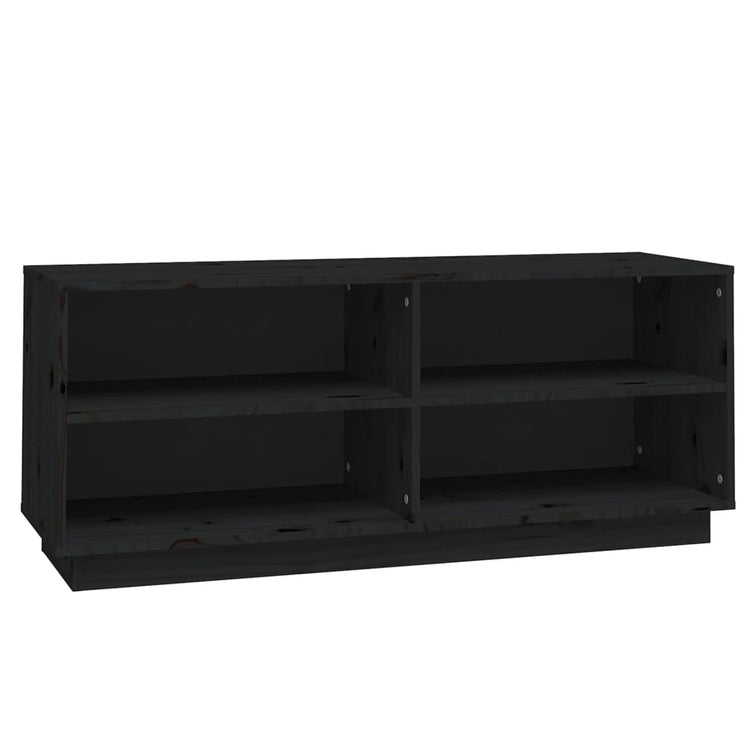 Vidaxl Schuhschrank 110x34x45 cm Festkiefer Schwarz