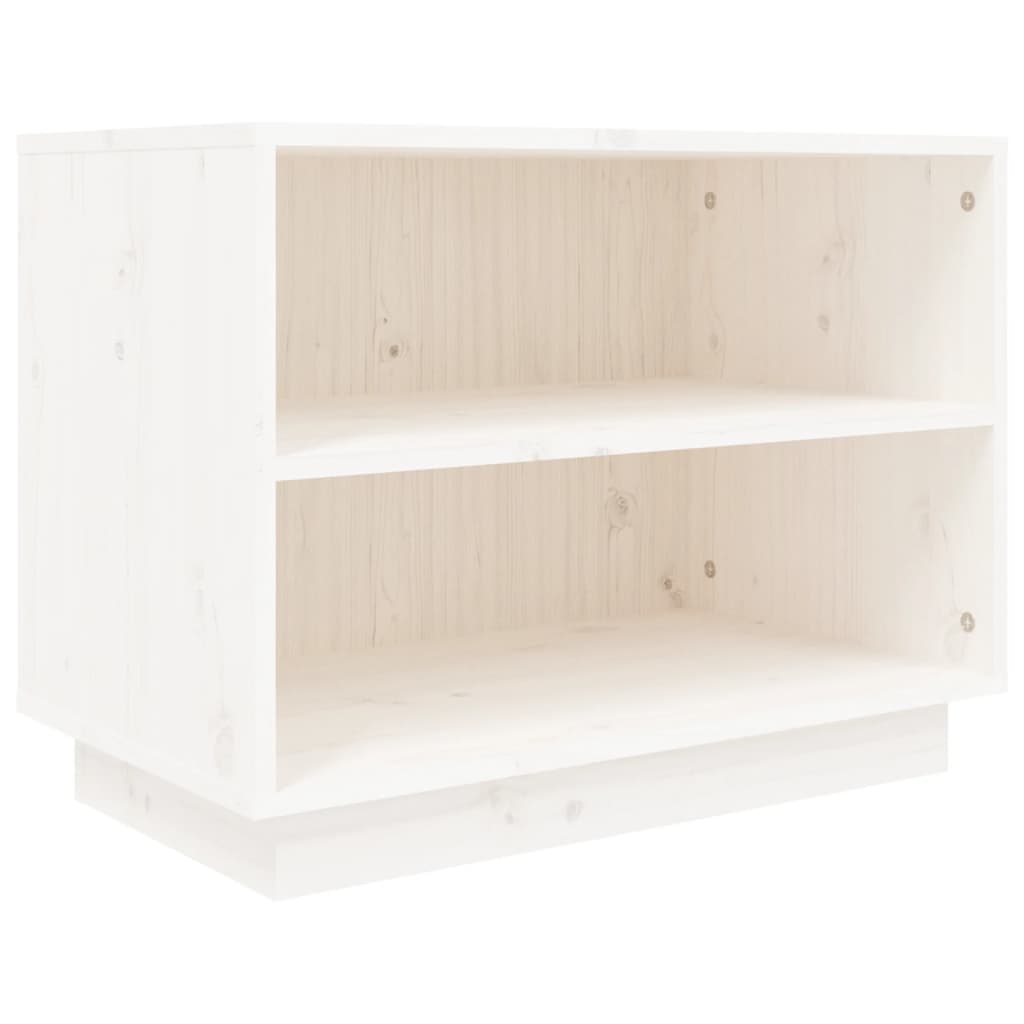 Vidaxl Schuhschrank 60x34x45 cm Festkiefer weiß