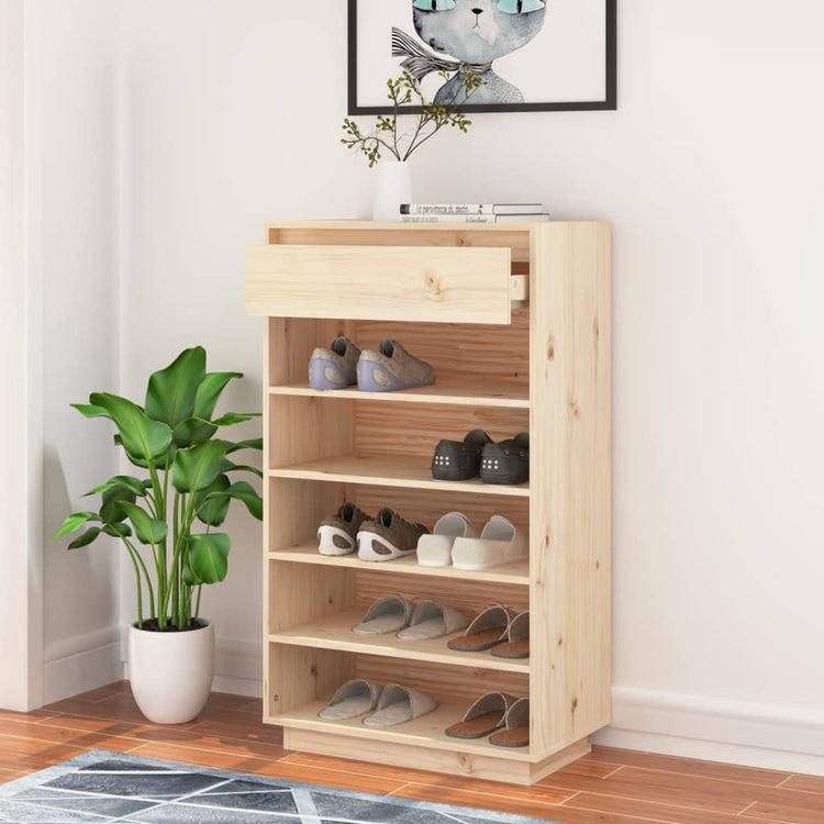 Vidaxx Schuhschrank 60x34x105 cm massives Kiefernholz