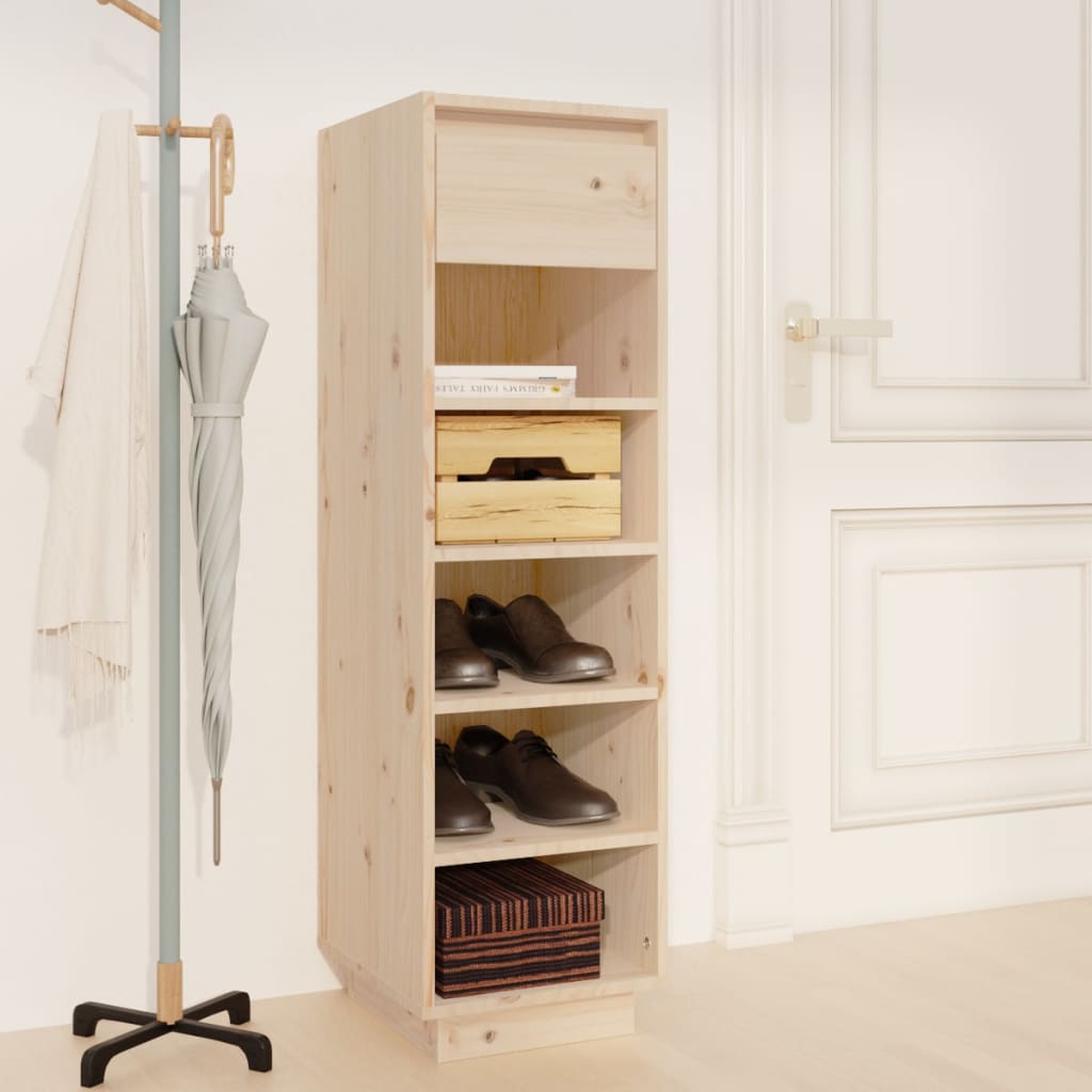 Vidaxl -Schuhschrank 30x34x105 cm Festkiefer