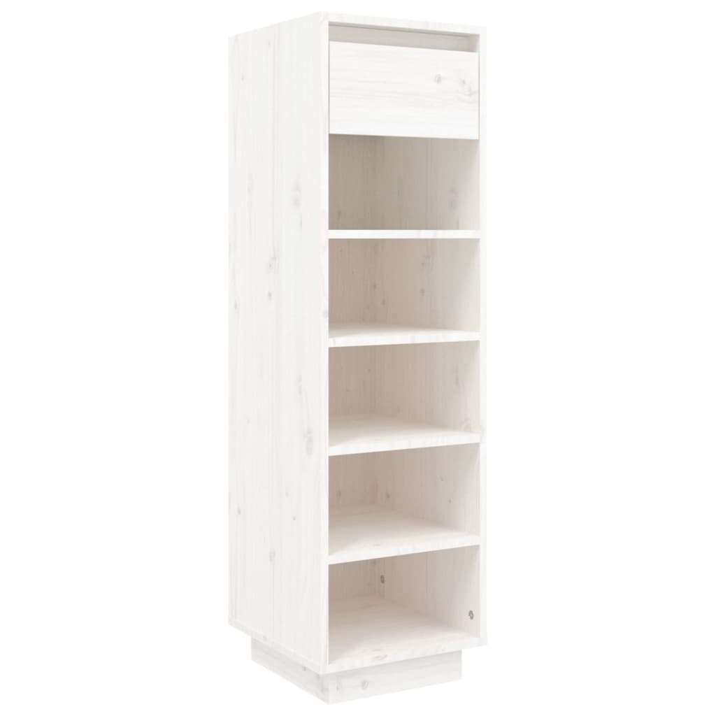 Vidaxl Schuhschrank 30x34x105 cm Festkiefer weiß