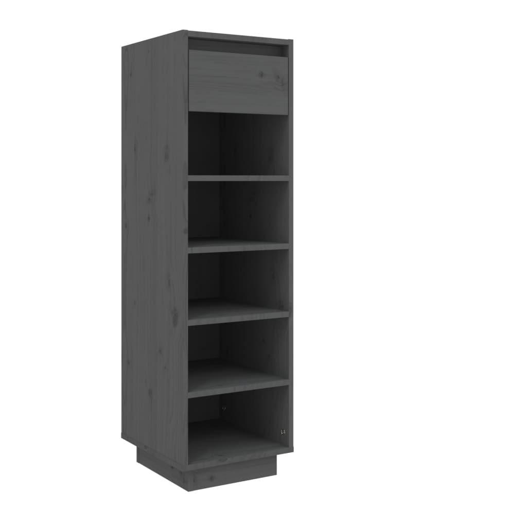 Vidaxl Schuhschrank 30x34x105 cm Festkiefergrau