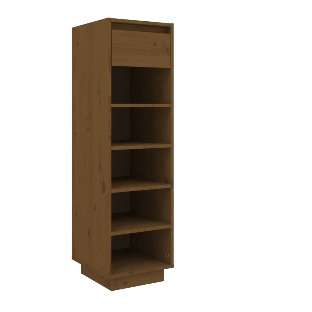 Vidaxl Schuhschrank 30x34x105 cm Festkiefer Honigbraun
