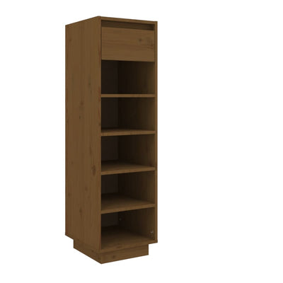 Vidaxl Schuhschrank 30x34x105 cm Festkiefer Honigbraun