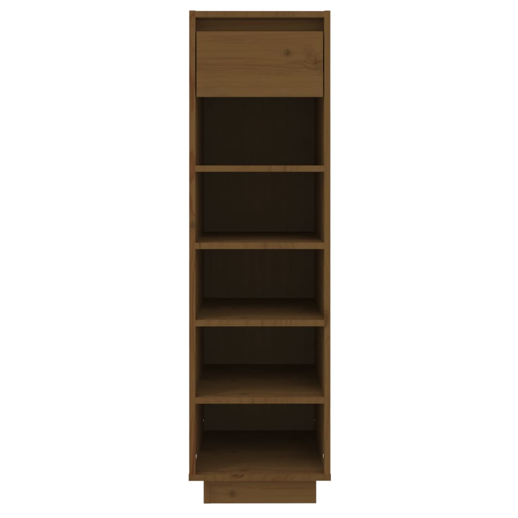 Vidaxl Schuhschrank 30x34x105 cm Festkiefer Honigbraun