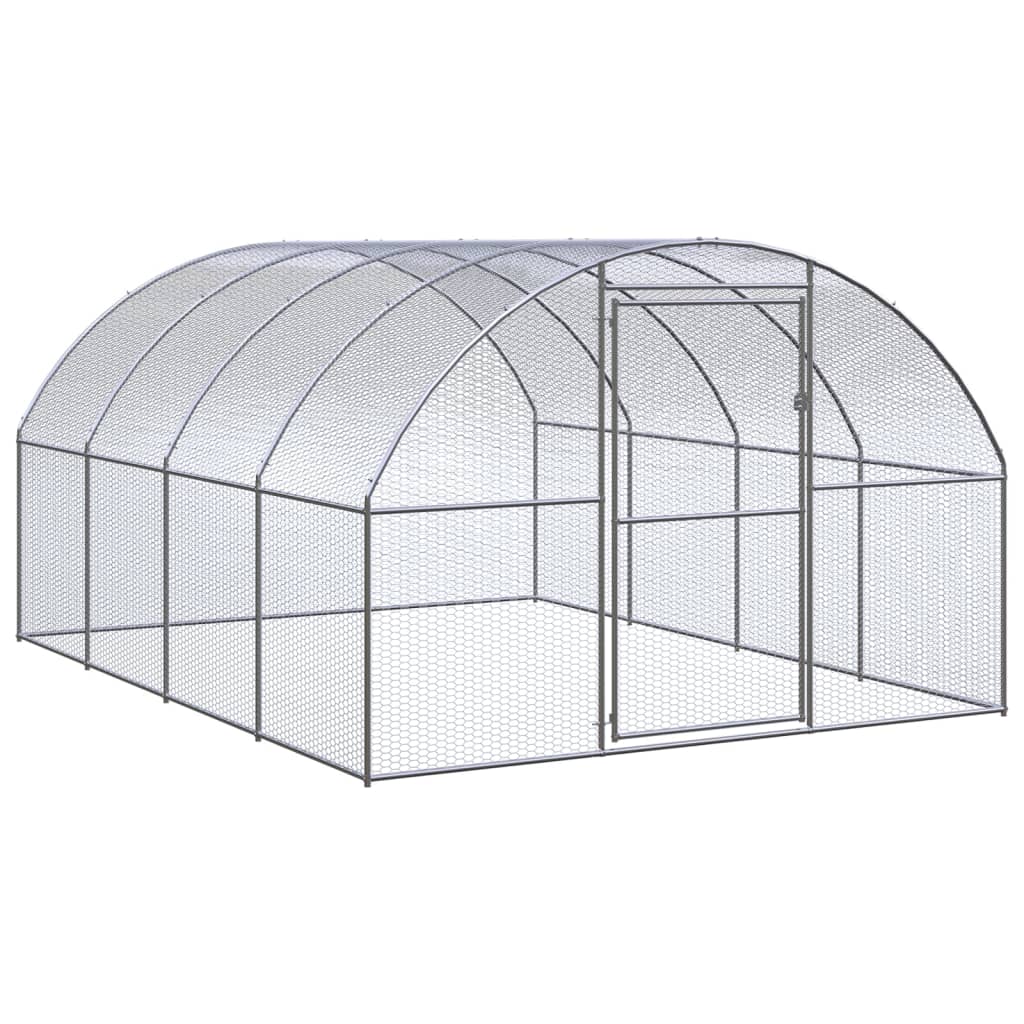 Vidaxl Chicken Run 3x4x2 m verzinkter Stahl