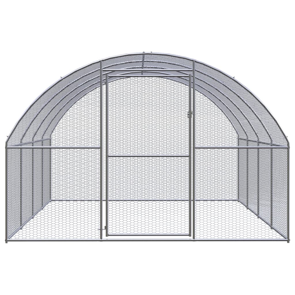 Vidaxl Chicken Run 3x4x2 m verzinkter Stahl