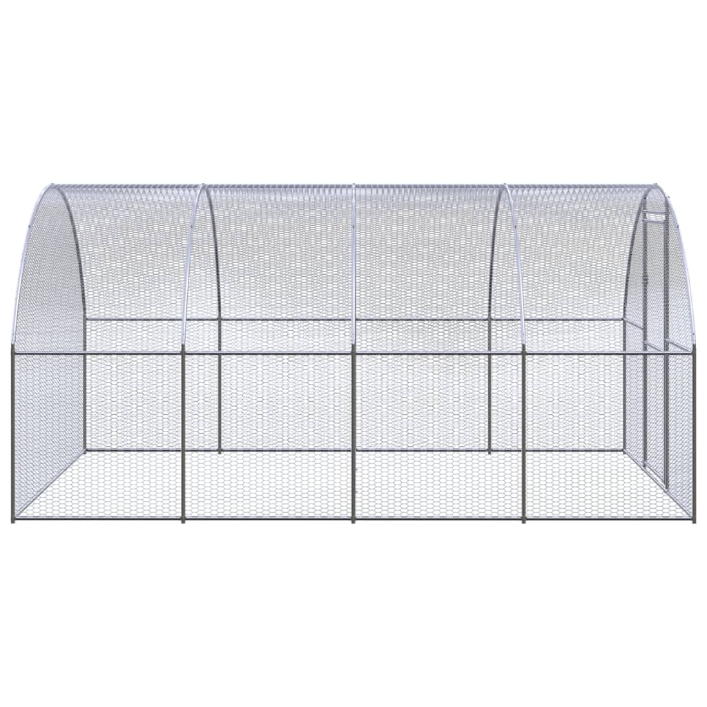 Vidaxl Chicken Run 3x4x2 m verzinkter Stahl