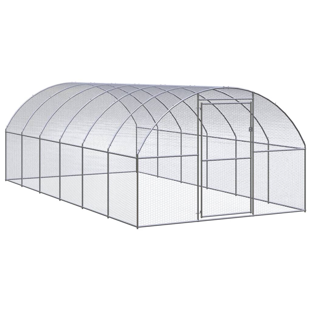 Vidaxl Chicken Run 3x6x2 m verzinkter Stahl