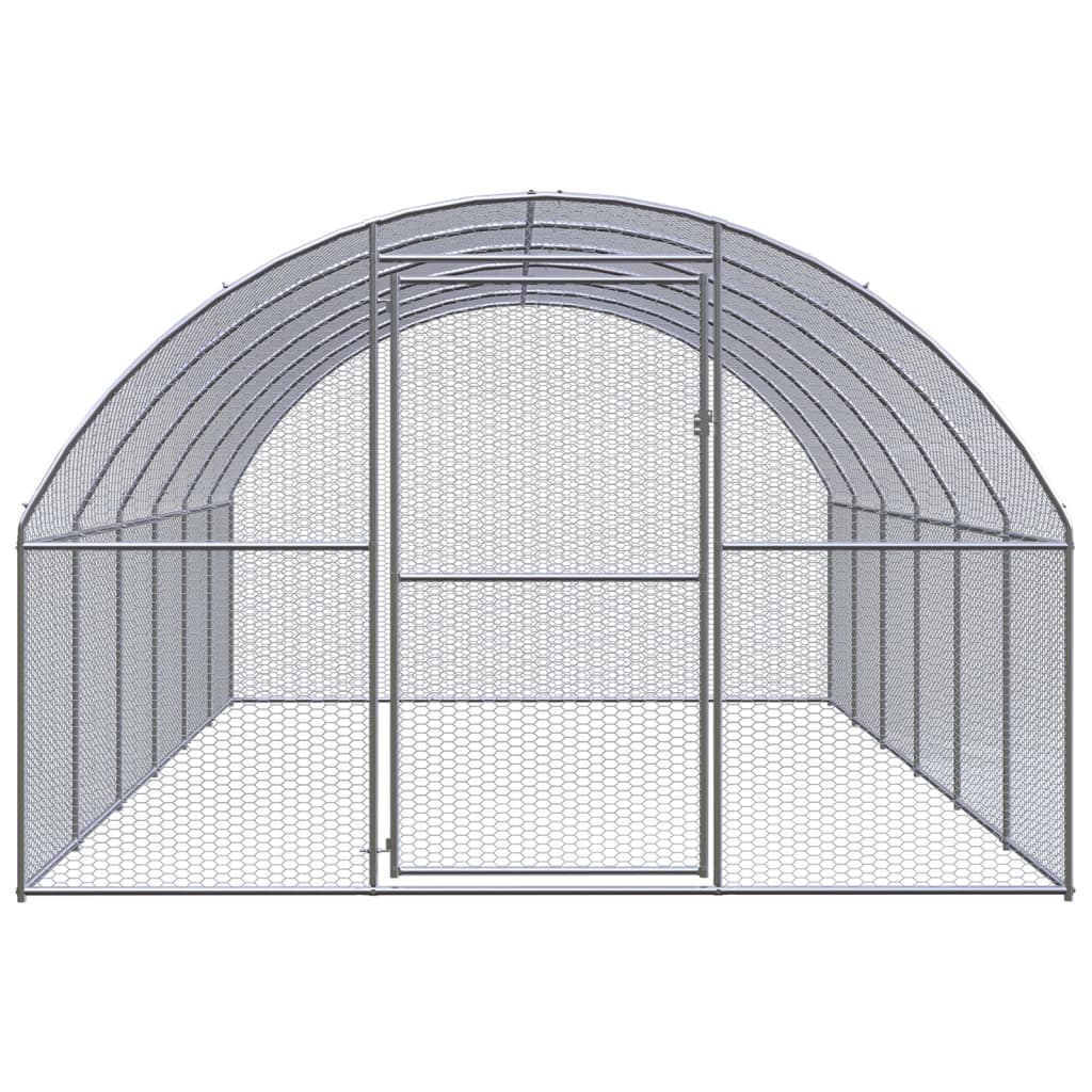 Vidaxl Chicken Run 3x6x2 m verzinkter Stahl