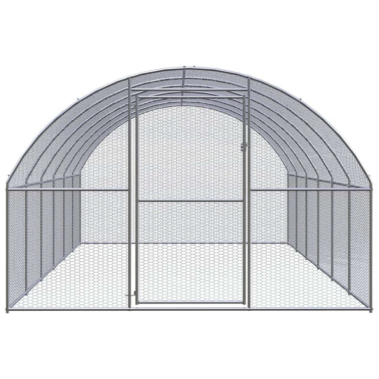 Vidaxl Chicken Run 3x6x2 m verzinkter Stahl