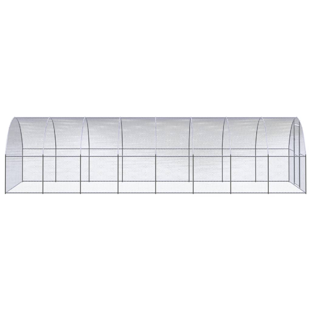 Vidaxl Chicken Run 3x8x2 m verzinkter Stahl