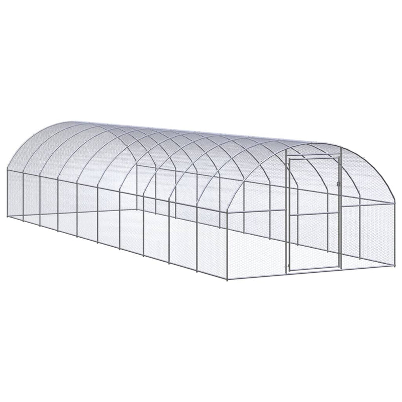 Vidaxl Chicken Run 3x10x2 m verzinkter Stahl
