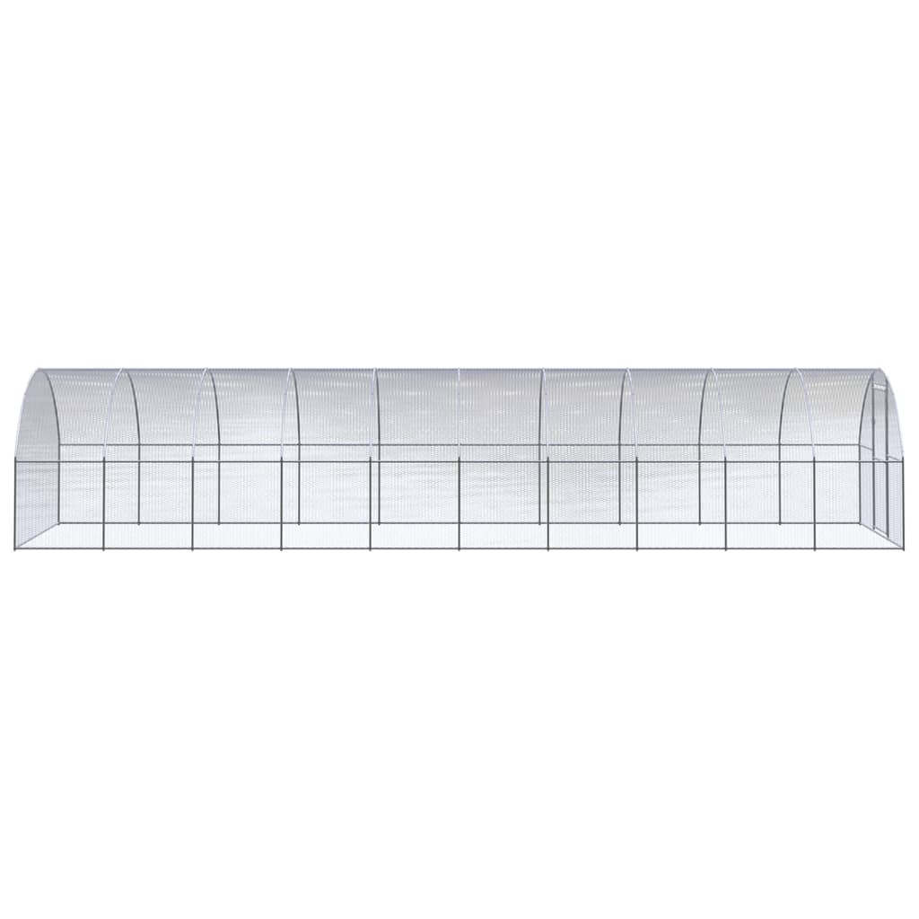 Vidaxl Chicken Run 3x10x2 m verzinkter Stahl
