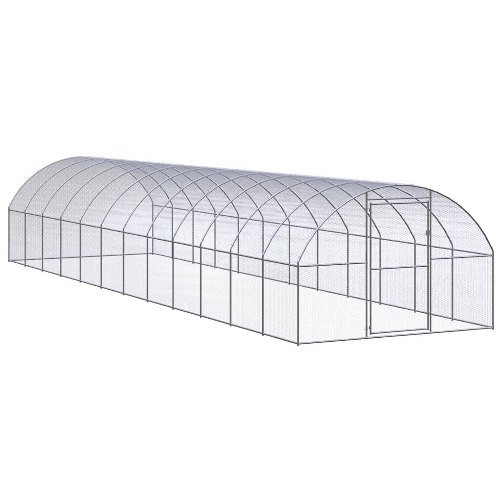 Vidaxl Chicken Run 3x12x2 m verzinkter Stahl
