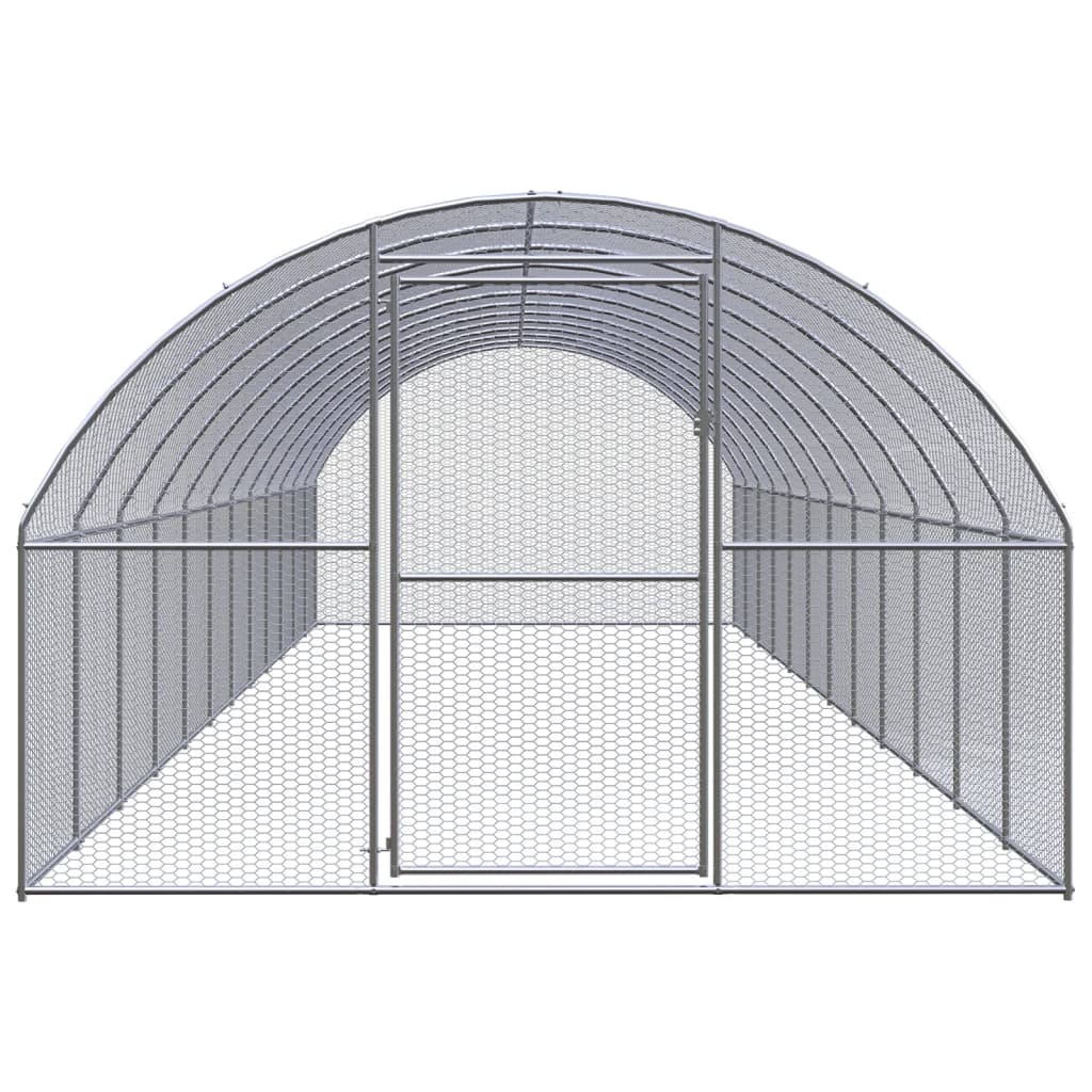 Vidaxl Chicken Run 3x12x2 m verzinkter Stahl