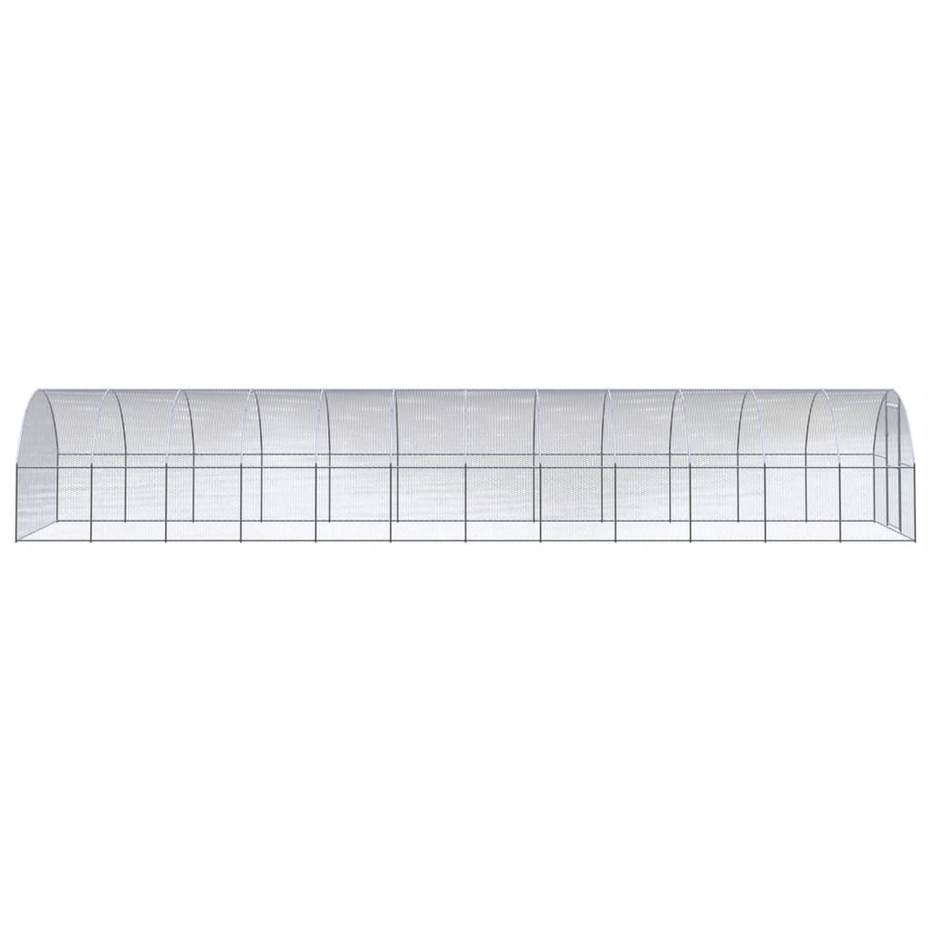 Vidaxl Chicken Run 3x12x2 m verzinkter Stahl