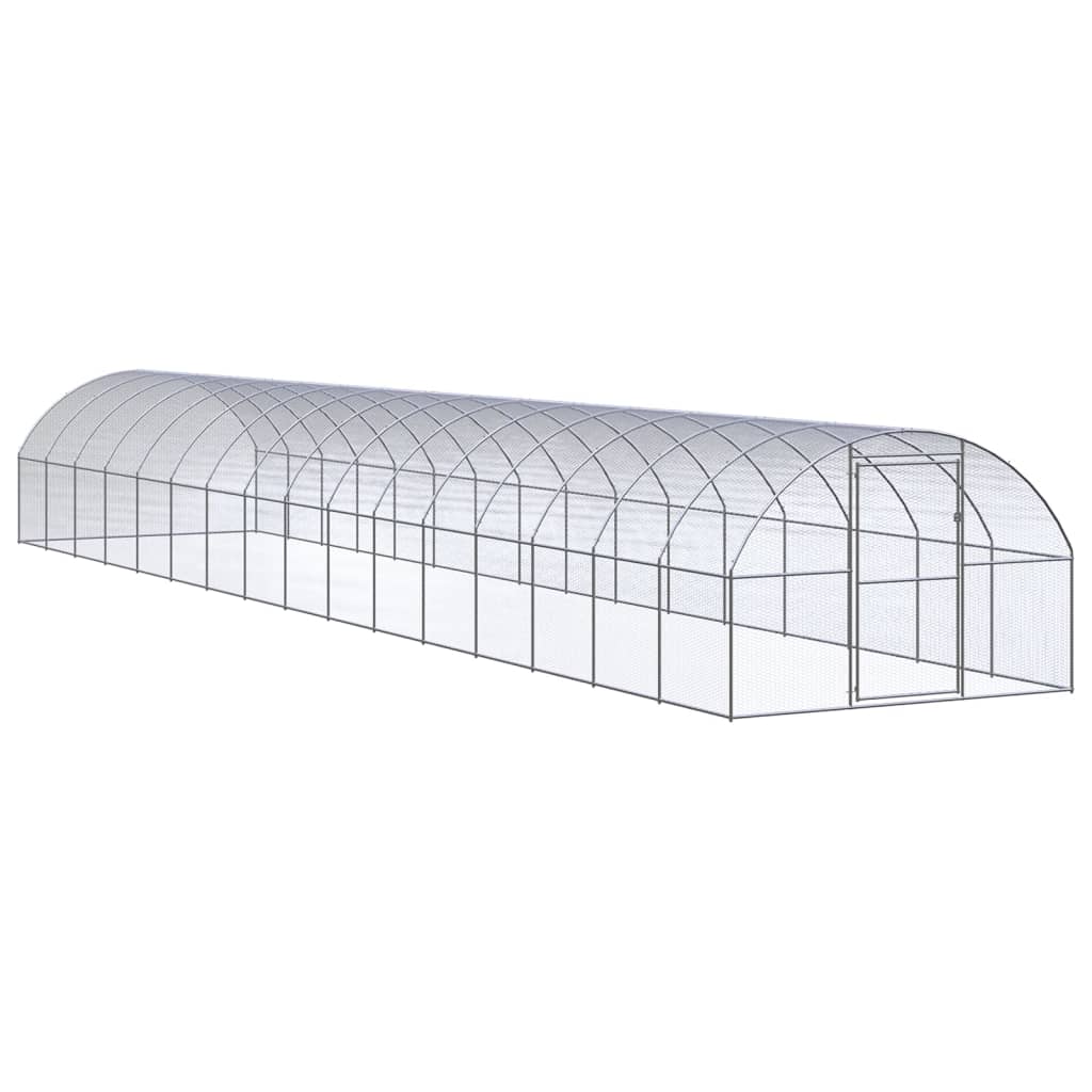 Vidaxl Chicken Run 3x16x2 m verzinkter Stahl