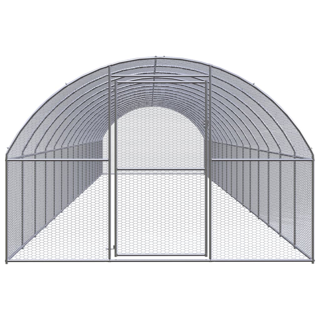 Vidaxl Chicken Run 3x16x2 m verzinkter Stahl