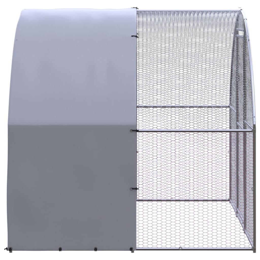 Vidaxl Chicken Run 3x2x2 m verzinkter Stahl