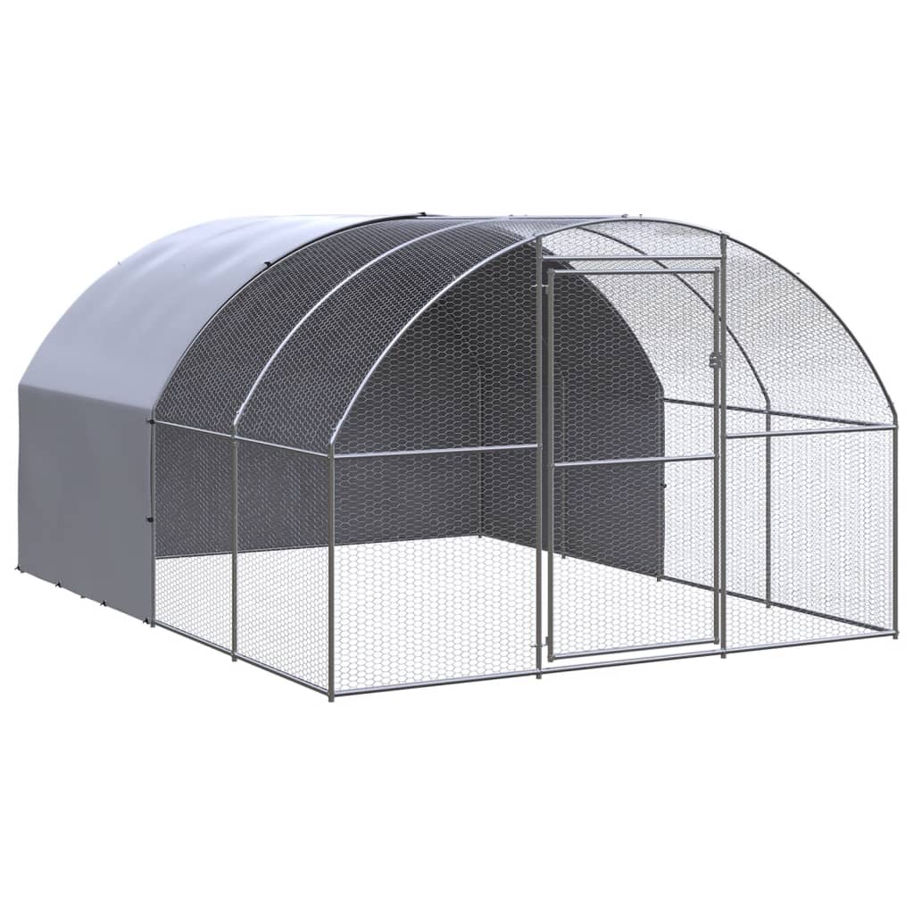 Vidaxl Chicken Run 3x4x2 m verzinkter Stahl