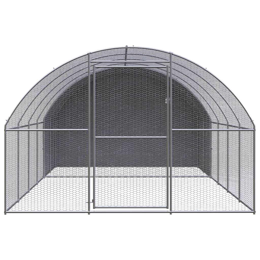 Vidaxl Chicken Run 3x4x2 m verzinkter Stahl