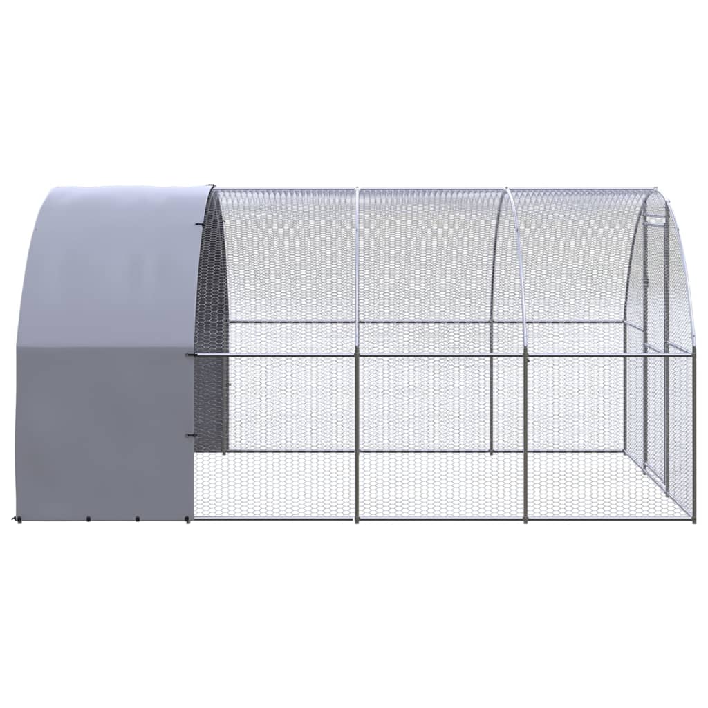 Vidaxl Chicken Run 3x4x2 m verzinkter Stahl
