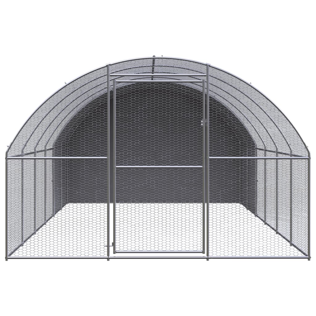 Vidaxl Chicken Run 3x6x2 m verzinkter Stahl