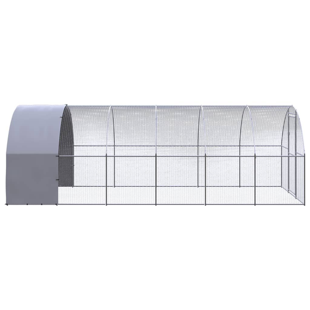 Vidaxl Chicken Run 3x6x2 m verzinkter Stahl