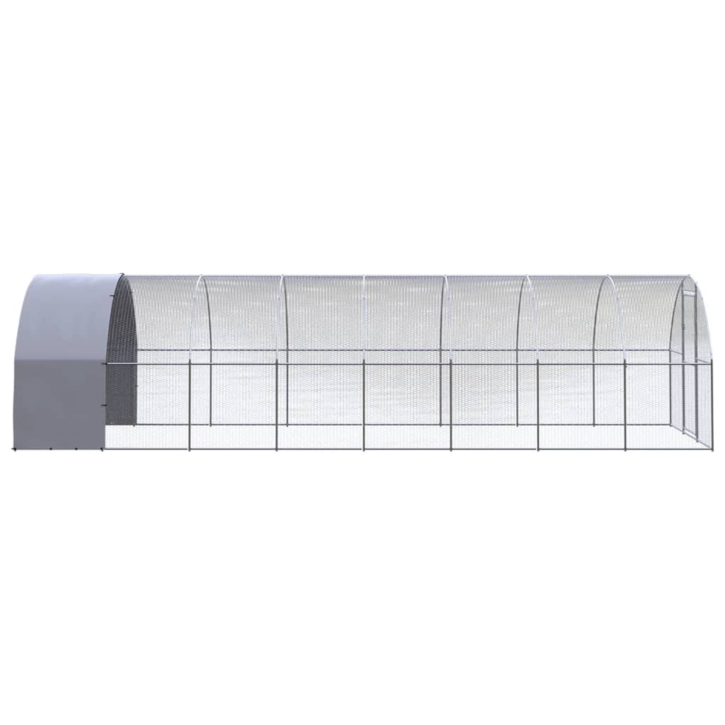 Vidaxl Chicken Run 3x8x2 m verzinkter Stahl
