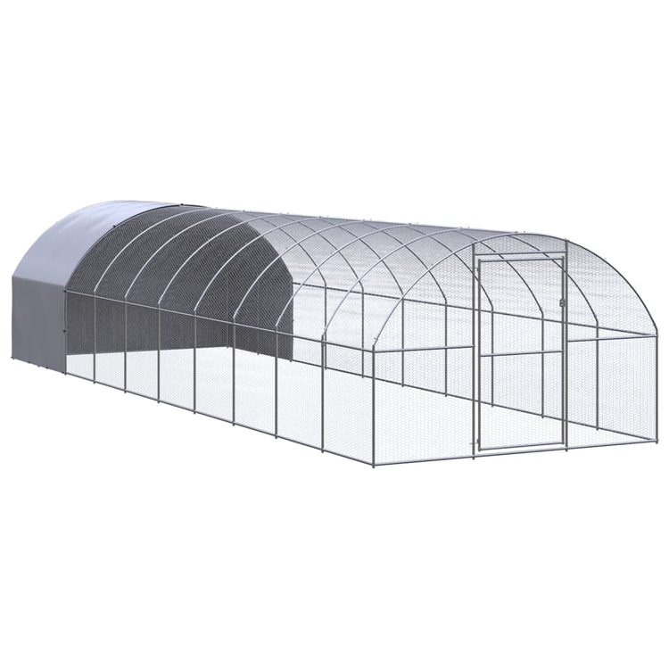 Vidaxl Chicken Run 3x10x2 m verzinkter Stahl