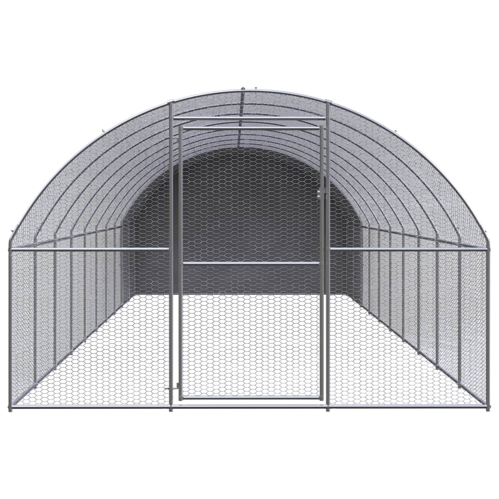 Vidaxl Chicken Run 3x10x2 m verzinkter Stahl