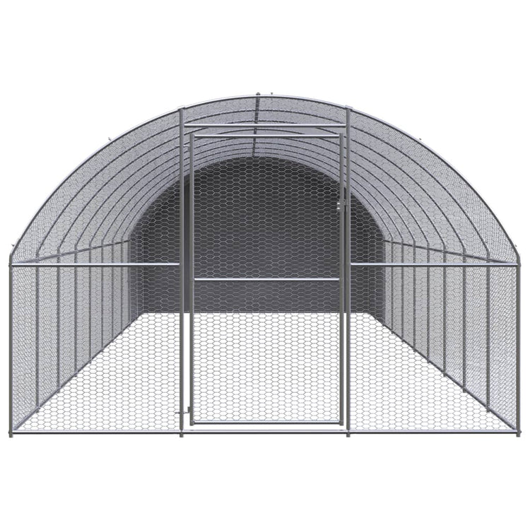 Vidaxl Chicken Run 3x10x2 m verzinkter Stahl