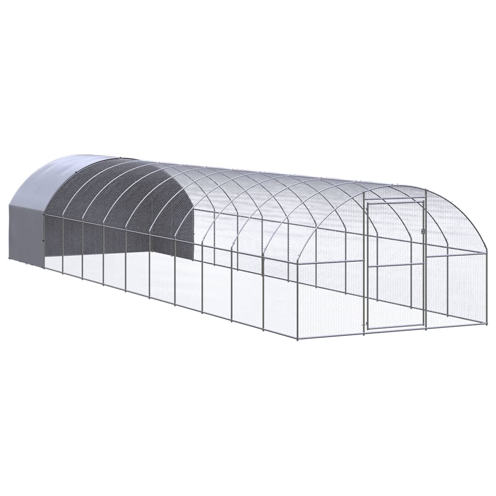 Vidaxl Chicken Run 3x12x2 m verzinkter Stahl
