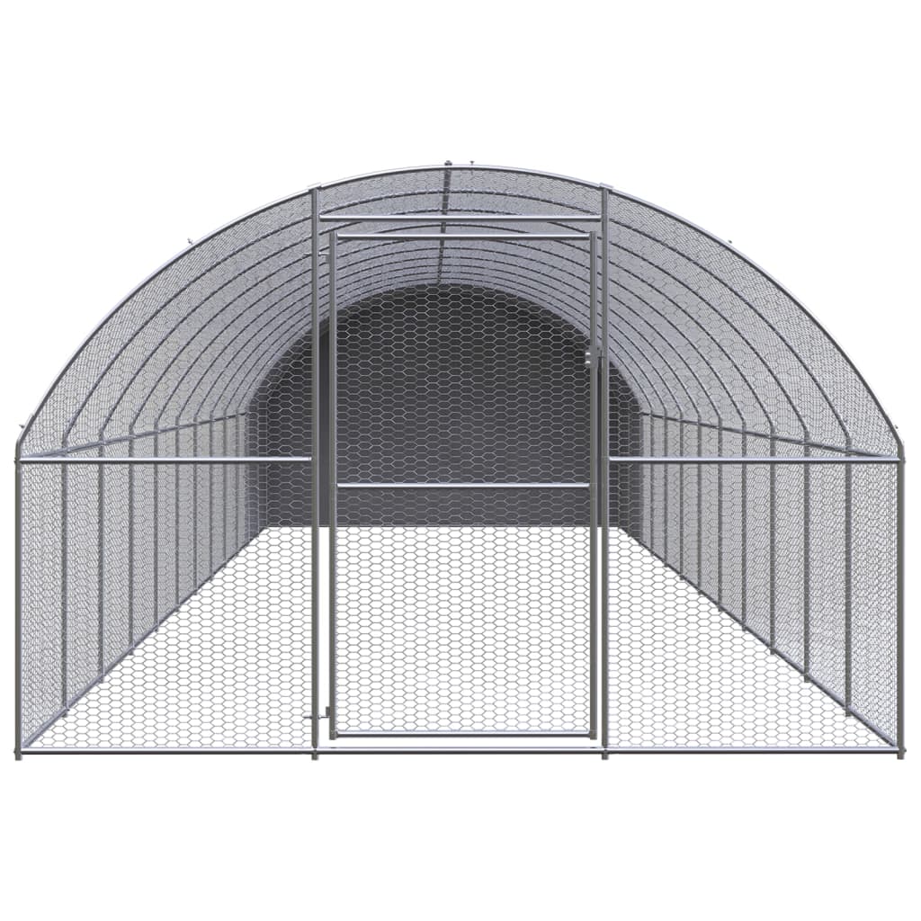Vidaxl Chicken Run 3x12x2 m verzinkter Stahl
