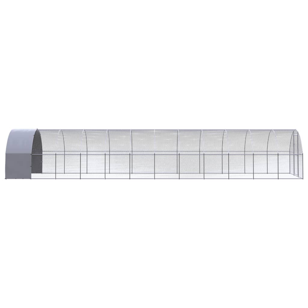 Vidaxl Chicken Run 3x12x2 m verzinkter Stahl