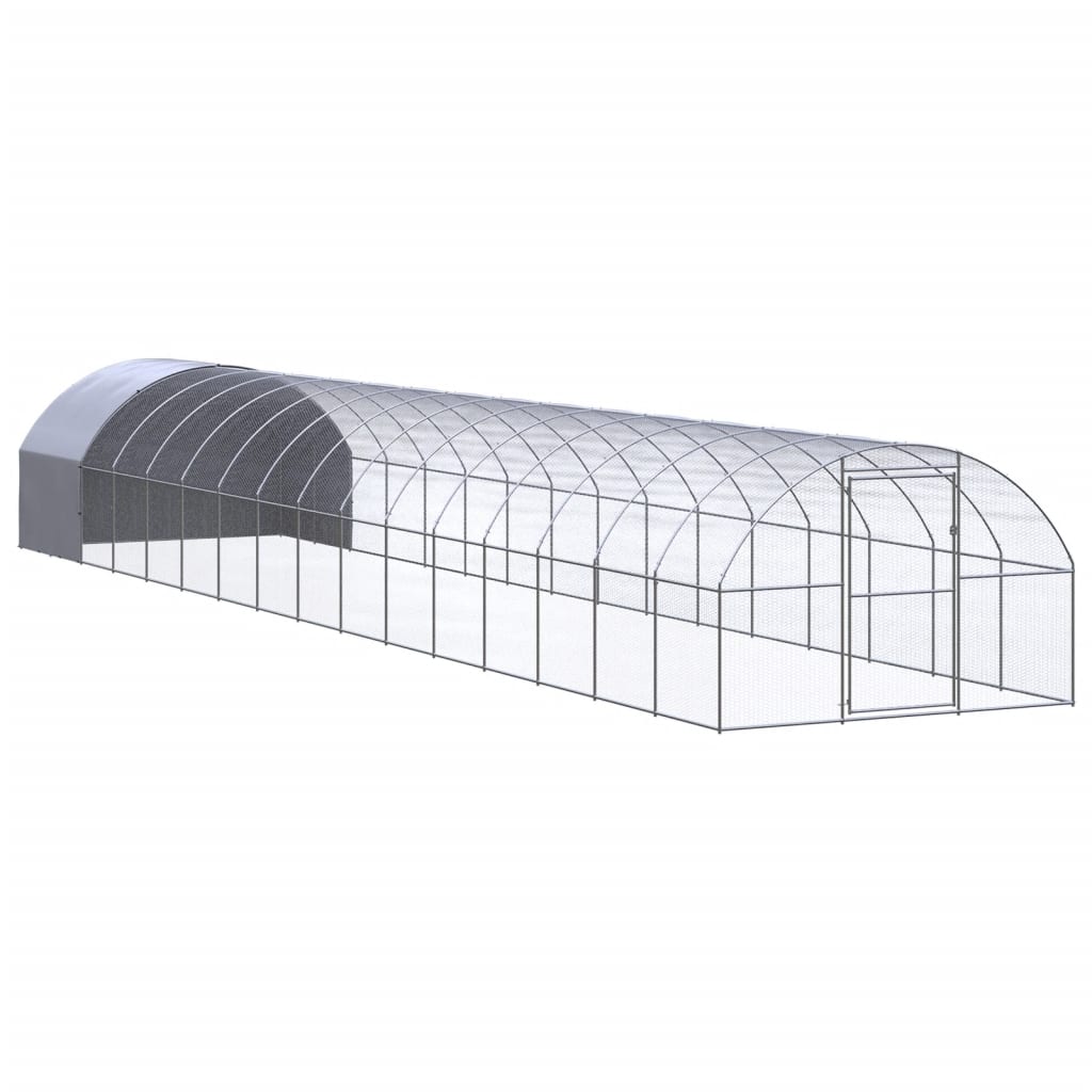 Vidaxl Chicken Run 3x16x2 m verzinkter Stahl