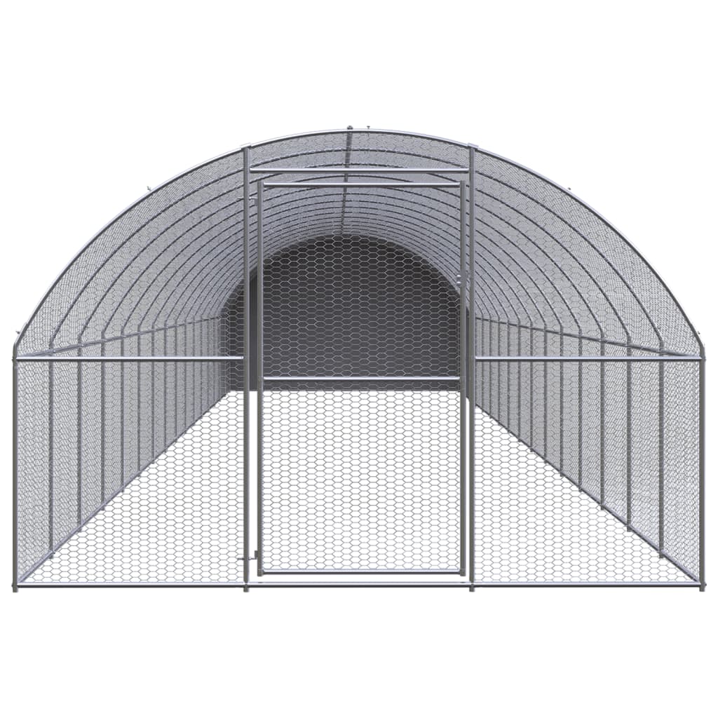 Vidaxl Chicken Run 3x16x2 m verzinkter Stahl