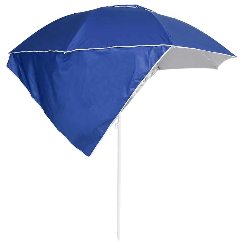 Vidaxl Strandparasol mit Seitenwänden 215 cm blau