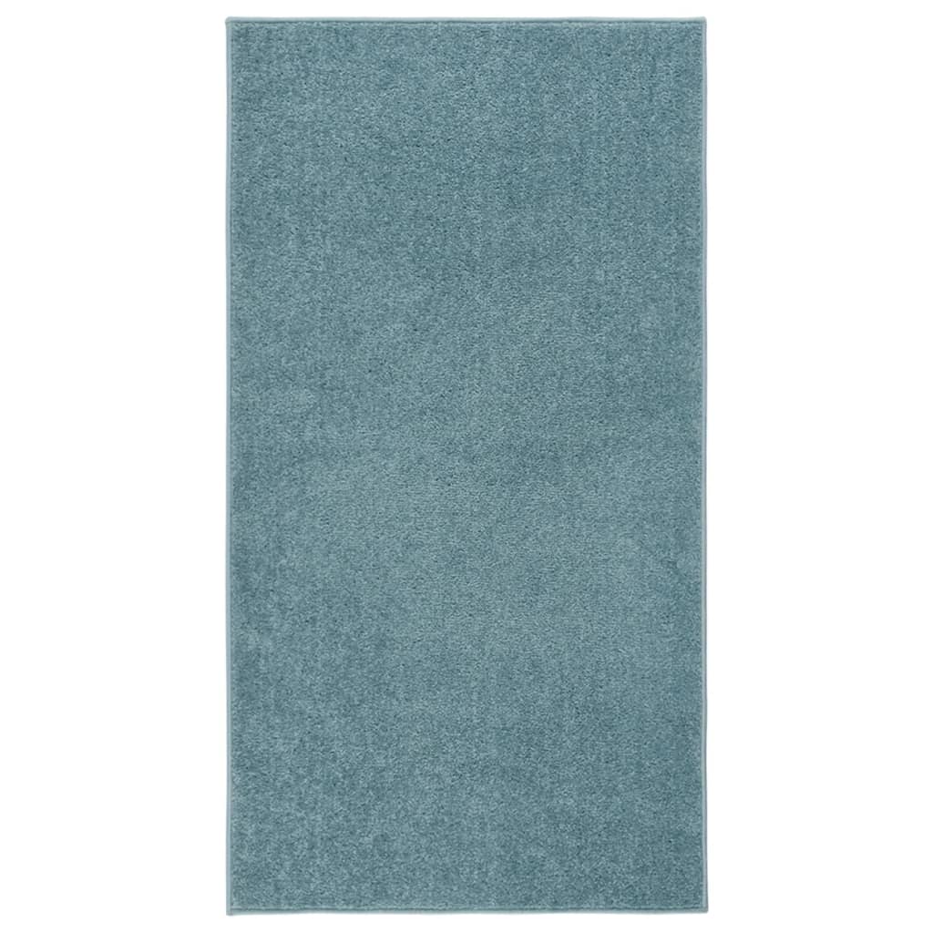 Vidaxl Teppich Kortpolig 80x150 cm blau