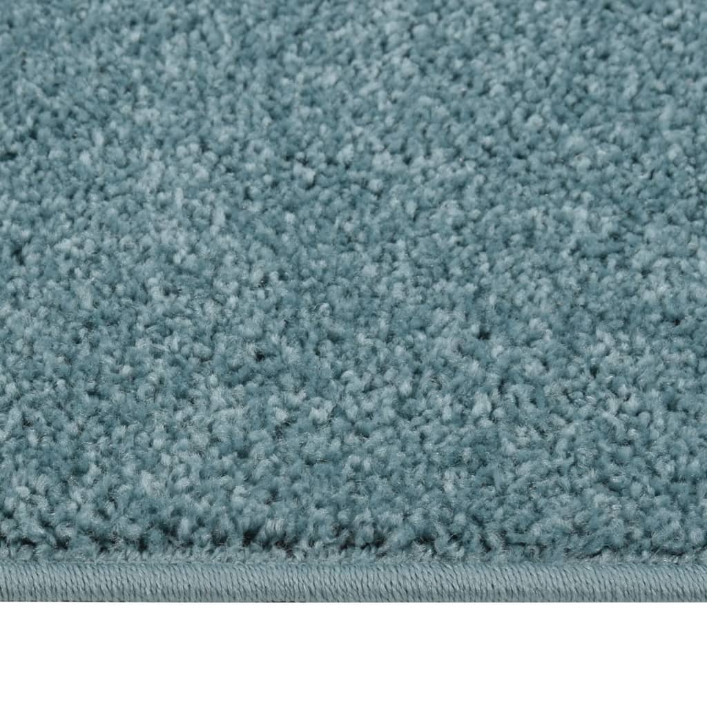 Vidaxl Teppich Kortpolig 80x150 cm blau