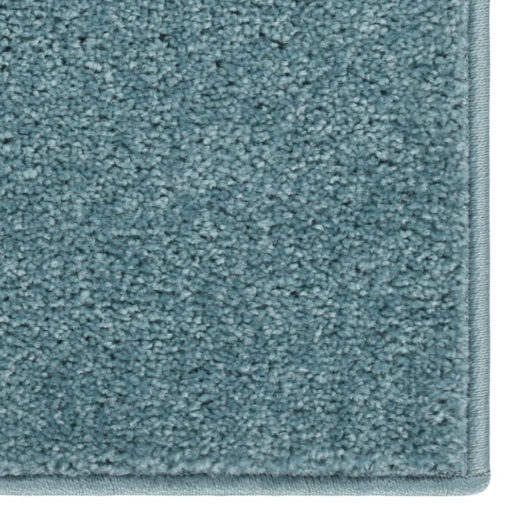 Vidaxl Teppich Kortpolig 140x200 cm blau