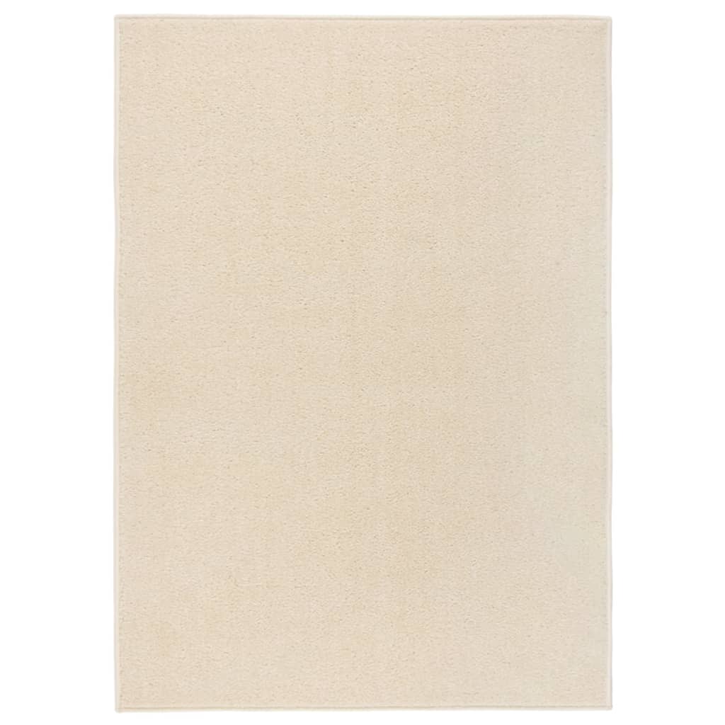 Vidaxl Teppich Kortpolig 120x170 cm creme -geläutet