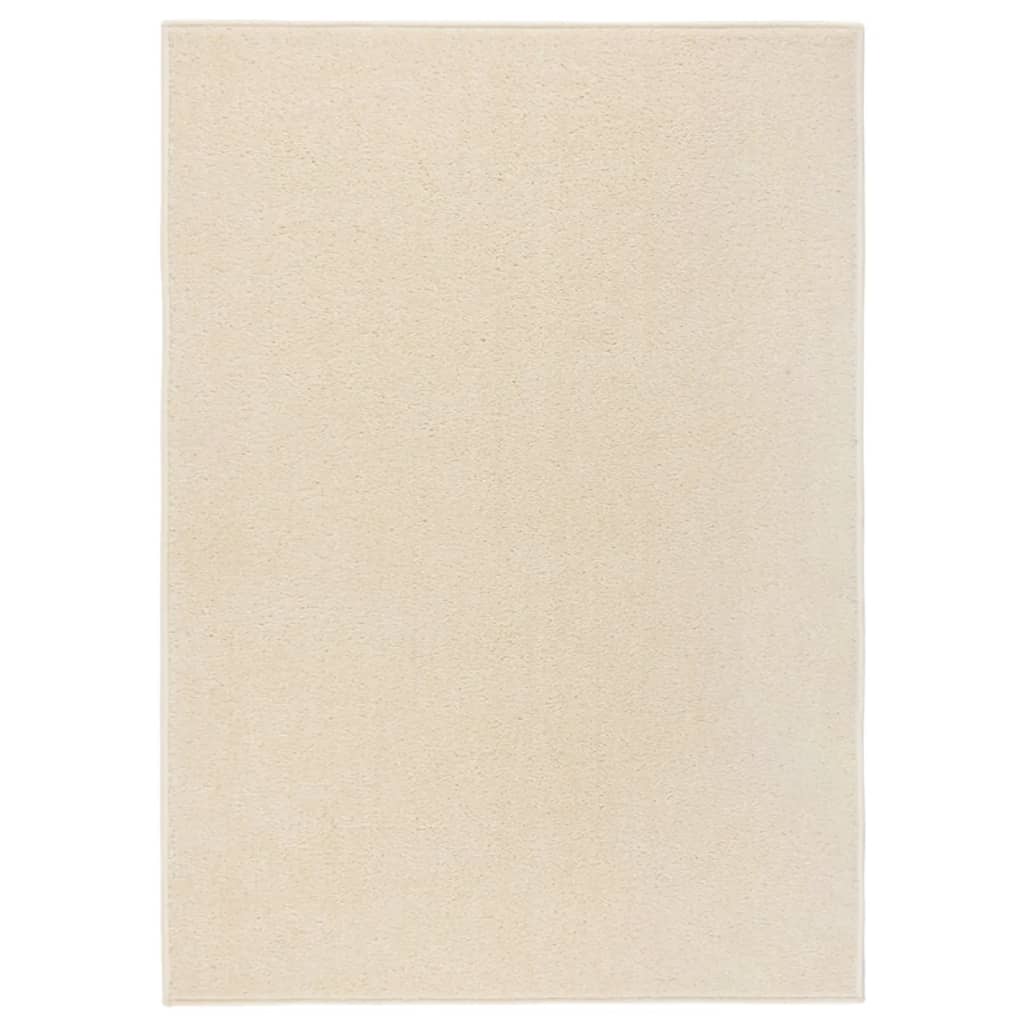 Vidaxl Teppich Kortpolig 140x200 cm cremefarben