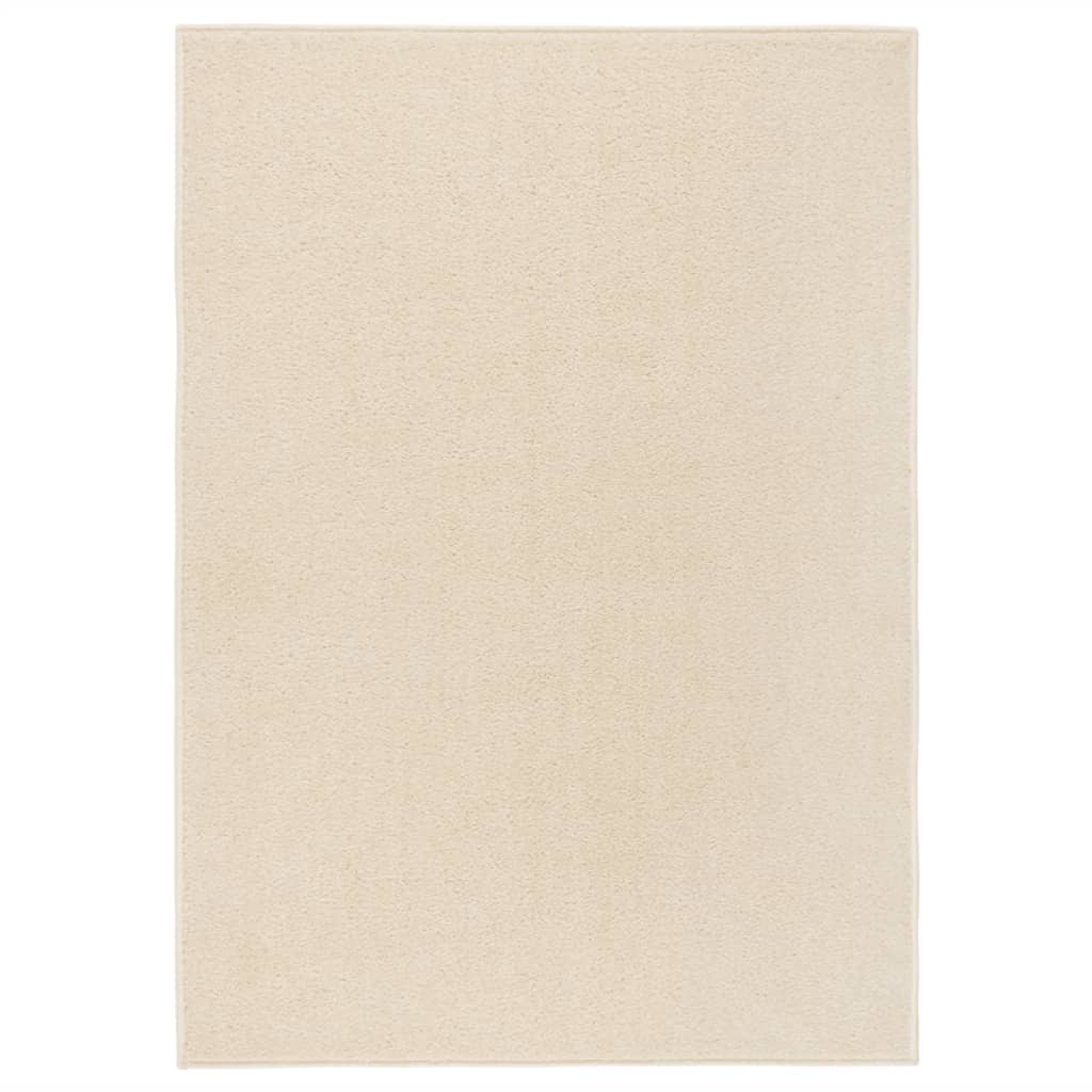 Vidaxl Teppich Kortpolig 240x340 cm creme -geläutet