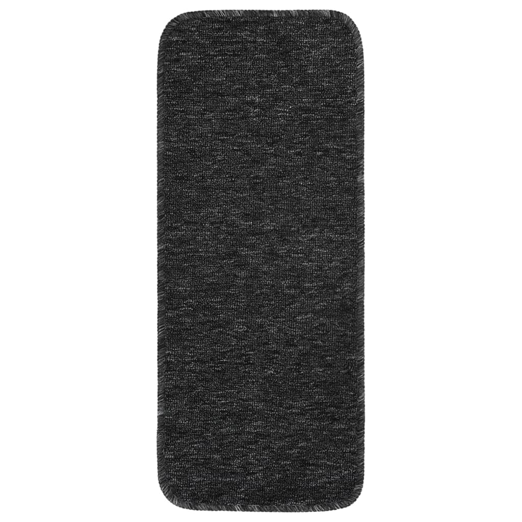 VIDAXL-Treppenmatten 15 St. Anti-Rutsch rechteckig 60x25 cm Anthrazitfarbe