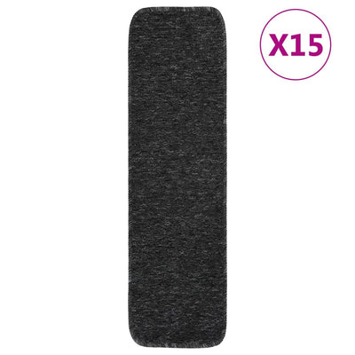 Vidaxl-Treppenmatten 15 St. Anti-Rutsch-Rechteck-Rechteck 75x20 cm Anthrazitfarbe