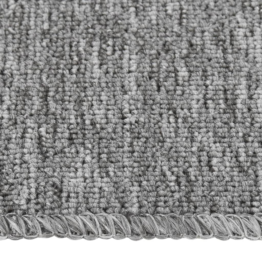 Vidaxl-Treppenmatten 15 St. Anti-Rutsch rechteckig 60x25 cm Grau